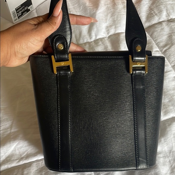 MCM Black and Gold Textured Tote - Picture 4 of 9